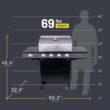 Char-Broil Performance Series Black 4-Burner Liquid Propane Gas Grill with 1 Side Burner