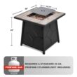 Nuu Garden 27.95-in W 40000-BTU Black Tabletop Iron Propane Gas Fire Pit Table