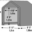 ShelterLogic 6-ft x 6-ft Canopy Storage Galvanized Steel Storage Shed