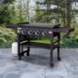 Char-Griller Flat Iron 4-Burner Liquid Propane Flat Top Grill