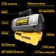 DEWALT Forced Air Propane 68000-BTU Outdoor Portable Forced Air Propane Heater