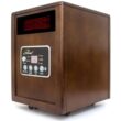 iLIVING Up to 1500-Watt Infrared Quartz Cabinet Indoor Electric Space Heater with Thermostat and Remote Included