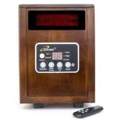 iLIVING Up to 1500-Watt Infrared Quartz Cabinet Indoor Electric Space Heater with Thermostat and Remote Included