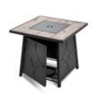 Nuu Garden 27.95-in W 40000-BTU Black Tabletop Iron Propane Gas Fire Pit Table