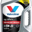 Valvoline Full Synthetic High Mileage with MaxLife Technology SAE 5W-20 Motor Oil 5 QT, Case of 3 - 2