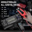AVAPOW Car Jump Starter, 4000A Peak Battery Jump Starter (for All Gas or Up to 10L Diesel), Portable Battery Booster Power Pack, 12V Auto Jump Box with LED Light, USB Quick Charge 3.0 - 2