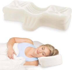 Therapeutica Cervical Orthopedic Foam Sleeping Pillow; For Neck, Shoulder, and Back Pain Relief; Helps Spinal Alignment; Back and Side Sleeping, Firm - Petite - 1