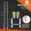 Telescoping Ladder, SocTone 10.5 FT Aluminum Lightweight Extension Ladder with 2 Triangle Stabilizers, Heavy Duty 330lbs Max Capacity, Multi-Purpose Collapsible Ladder for Household or Outdoor Work - 6
