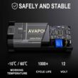 AVAPOW Car Jump Starter, 4000A Peak Battery Jump Starter (for All Gas or Up to 10L Diesel), Portable Battery Booster Power Pack, 12V Auto Jump Box with LED Light, USB Quick Charge 3.0 - 7