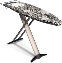Bartnelli Pro Luxury Ironing Board - Extra Wide 62x19” Steam Iron Rest, Adjustable Height, T-Leg Foldable, European Made - 1