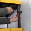 CX Black & Yellow, 4-Tier Heavy Duty Plastic Storage Shelving Unit, 200lbs/shelf (55”H x 48”W x 20”D) CX Black & Yellow®, 4-Tier Heavy Duty Plastic Storage Shelving Unit, 200lbs/shelf (55”H x 48”W x 20”D), for Indoor/Outdoor Organization, Modular Rack - 6