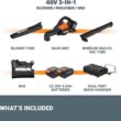 Worx 40V Leaf Blower Cordless with Battery & Charger, 3-in-1 Blower for Lawn with Vacuum and Mulcher, Cordless Leaf Blower with Brushless Motor, 2-Speed Control WG583 – 2 Batteries & Charger Included - 10