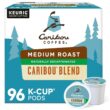 Caribou Coffee Caribou Blend Decaf, Single-Serve Keurig K-Cup Pods, Medium Roast Coffee, 96 Count - 1