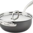 Breville Thermal Pro Hard Anodized Nonstick Sauce Pan/Saucepan/Saucier with Lid and Helper Handle, 4 Quart, Gray - 1