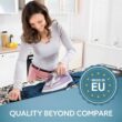 Bartnelli Pro Luxury Ironing Board - Extra Wide 62x19” Steam Iron Rest, Adjustable Height, T-Leg Foldable, European Made - 3
