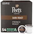 Peet's Coffee, Dark Roast K-Cup Pods for Keurig Brewers - French Roast 54 Count (1 Box of 54 K-Cup Pods) - 1