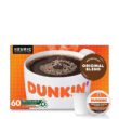 Dunkin' Original Blend Medium Roast Coffee, 60 Keurig K-Cup Pods - 1