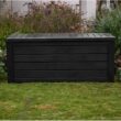 Keter Westwood 150 Gallon Plastic Backyard Deck Box and Storage, Dark Gray Keter Westwood 150 Gallon Plastic Backyard Deck Box and Storage for Patio Furniture, Outdoor Cushions, Garden Tools, and Pool Accessories, Dark Gray - 5