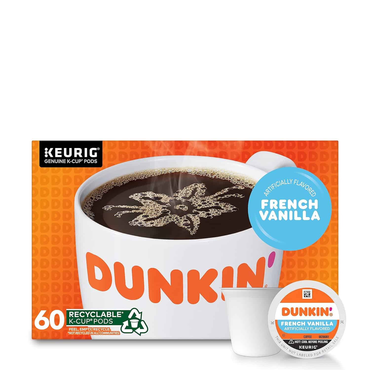 Dunkin' French Vanilla Flavored Coffee, 60 Keurig K-Cup Pods Dunkin' French Vanilla Flavored Coffee, 60 Keurig K-Cup Pods - 1