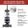 Shark LA322 Navigator ADV Corded Vacuum with Pet Power Brush Crevice and Upholstery Tool, Lift-Away Upright, Black - 7
