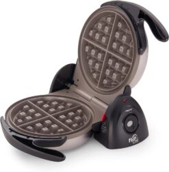 Presto 03510 Ceramic FlipSide Belgian Waffle Maker,Black - 1