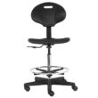 BENCHPRO LNT-UB Deluxe Firm Polyurethane Foam Chair, 18" Adjustable Footring, Nylon Base, 21"-31" H. Adjustable, 450 lbs Capacity