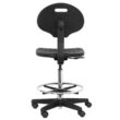 BENCHPRO LNT-UB Deluxe Firm Polyurethane Foam Chair, 18" Adjustable Footring, Nylon Base, 21"-31" H. Adjustable, 450 lbs Capacity