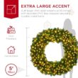 Best Choice Products SKY5983 60 in. Pre-Lit LED Spruce Artificial Christmas Wreath with 300-Lights