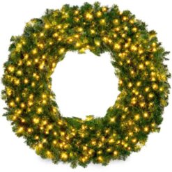 Best Choice Products SKY5983 60 in. Pre-Lit LED Spruce Artificial Christmas Wreath with 300-Lights