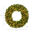 Best Choice Products SKY5983 60 in. Pre-Lit LED Spruce Artificial Christmas Wreath with 300-Lights