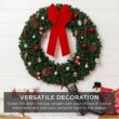 Best Choice Products SKY5983 60 in. Pre-Lit LED Spruce Artificial Christmas Wreath with 300-Lights