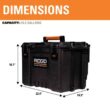 RIDGID 254065 2.0 Pro Gear System 25 in. All Terrain Rolling Tool Cart