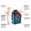 Bosch GLL 2-20 S 65 ft. Self Leveling 360 Degree Horizontal Cross Line Laser Level with Mount and Carrying Pouch