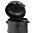 MASTER COOK SRCG20008 Vertical 16 in. Steel Charcoal Smoker, Heavy-Duty Round BBQ Grill for Outdoor Cooking in Black