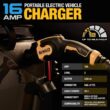 DEWALT DXPAEV016 25 ft. cord, 16 Amp, 120-Volt/240-Volt AC 3.84 Kw, Weatherproof Level 2, Heavy-Duty Portable Electric Vehicle Charger