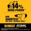 DEWALT DCD799L1 ATOMIC 20-Volt Lithium-Ion Cordless 1/2 in. Compact Hammer Drill with 3.0Ah Battery, Charger and Bag