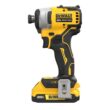 DEWALT DCF809D1WDCB205 ATOMIC 20V MAX Lithium-Ion Brushless Cordless Compact 1/4 in. Impact Driver with 2Ah and 5Ah Batteries, Charger and Bag