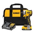 DEWALT DCF809D1WDCB205 ATOMIC 20V MAX Lithium-Ion Brushless Cordless Compact 1/4 in. Impact Driver with 2Ah and 5Ah Batteries, Charger and Bag