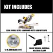 DEWALT DWS780 15 Amp Corded 12 in. Double Bevel Sliding Compound Miter Saw with XPS technology, Blade Wrench and Material Clamp