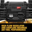 DEWALT DWFP55126W23450 6 Gal. 165 PSI Electric Pancake Air Compressor with 18-Gauge Pneumatic 2 in. Brad Nailer & 50 ft. x 1/4 in. Air Hose
