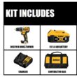 DEWALT DCD791P1 20V MAX XR Cordless Brushless 1/2 in. Drill/Driver with (1) 20V 5.0Ah Battery, Charger and Bag