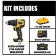 DEWALT HDCOMKITQ220 ATOMIC 20V MAX Cordless Brushless 1/2 in. Drill/Driver Kit, (1) 4.0Ah Battery, Charger, and Tough System 22 in. Toolbox