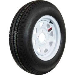 Hi-Run ASB1001 8 Spoke White 50 PSI ST175/80D13 and 13 in. x 4.5 in. 5-4.5HD 6-Ply Tire and Wheel Assembly