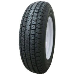 Hi-Run ASB1006 8 Spoke White 65 PSI ST225/75D15 and 15 in. x 6.0 in. 6-5.5HD 8-Ply Tire and Wheel Assembly