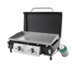 Razor 2-Burner Portable LP Gas Griddle with Lid in Black