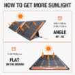 Jackery HTO587DG-USA SolarSaga 100-Watt Portable Solar Panel for Explorer 290/550/880/1000/1500 Power Station with built-in 2 USB Outputs