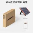 Jackery HTO587DG-USA SolarSaga 100-Watt Portable Solar Panel for Explorer 290/550/880/1000/1500 Power Station with built-in 2 USB Outputs