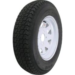 LOADSTAR 3S440 ST205/75D-14 K550 BIAS 1760 lb. Load Capacity White with Stripe 14 in. Bias Tire and Wheel Assembly
