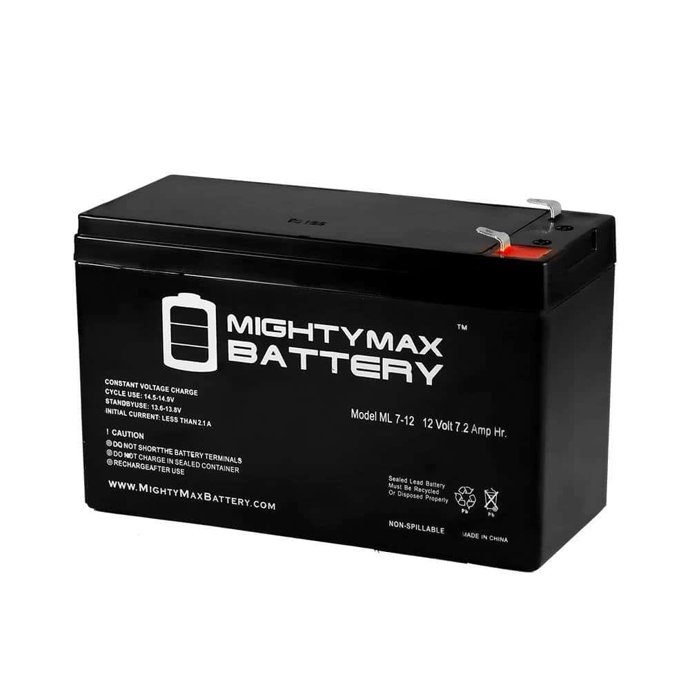 MIGHTY MAX BATTERY MAX3428993 12 Volt 7ah Rechargeable Battery with F1 (.187) Terminals - 10 Pack" MIGHTY MAX BATTERY MAX3428993 12 Volt 7ah Rechargeable Battery with F1 (.187) Terminals - 10 Pack" - Image 2