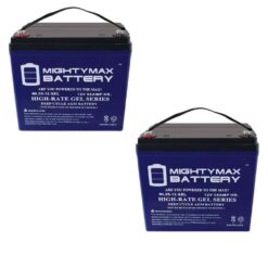 MIGHTY MAX BATTERY MAX3535318 12V 55AH GEL Battery for Quantum QG edge 2.0 Power Chair - 2 Pack